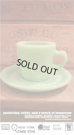 画像1: FIRE KING 1940'S JADE-ITE RESTAURANT WARE CUP & SAUCER #1