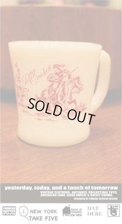 画像1: FIRE KING 1950'S "DAVY CROCKETT " RED MUG