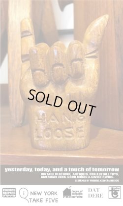 画像1: HANG LOOSE VINTAGE WOODEN SCULPTURE