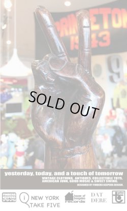 画像1: PEACE VINTAGE WOODEN SCULPTURE