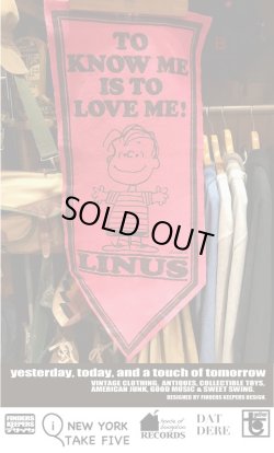 画像1: LINUS VINTAGE "KNOW ME, LOVE ME" FELT BANNER