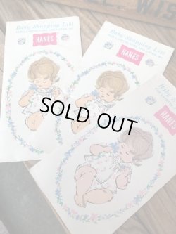 画像4: HANES BABYWEAR 1960'S "LEAFLET" STORE DISPLAY