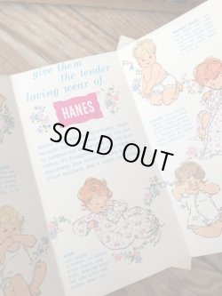 画像7: HANES BABYWEAR 1960'S "LEAFLET" STORE DISPLAY