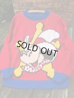 画像1: MICKEY MOUSE "COWBOY" VINTAGE SWEATER