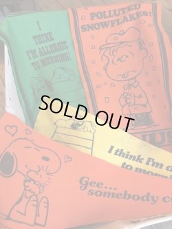 画像7: SNOOPY VINTAGE "ALLERGIC TO MORNING" FELT BANNER
