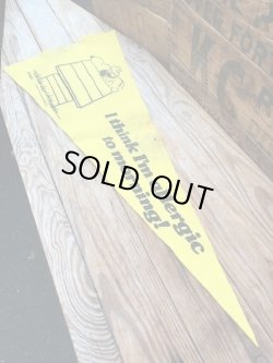 画像2: SNOOPY VINTAGE "ALLERGIC TO MORNING" FELT BANNER