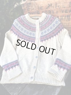 画像1: EDDIE BAUER 1980'S KINIT CARDIGAN