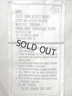 画像5: US ARMY 1980'S D.STOCK PARKA. NIGHT CAMOFLAGE, DESERT