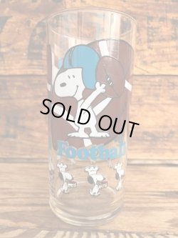 画像2: PEANUTS VINTAGE "FOOTBALL" GLASS