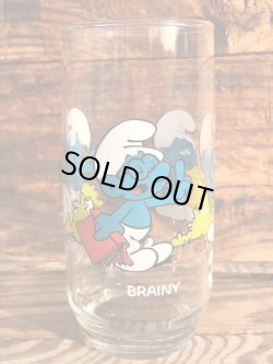 画像1: SMURF 1980'S HARDEES "BRAINY" GLASS 