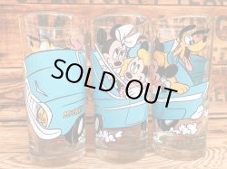 画像7: WALT DISNEY "MICKEY♥MINNIE, PLUTE" CONVERTIBLE CAR VINTAGE GLASS #1