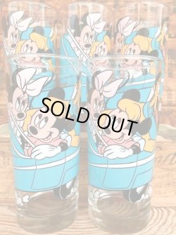 画像5: WALT DISNEY "MICKEY♥MINNIE, PLUTE" CONVERTIBLE CAR VINTAGE GLASS #1