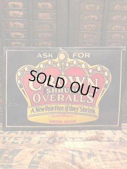 画像8: CROWN OVERALLS 1940'S SIGN