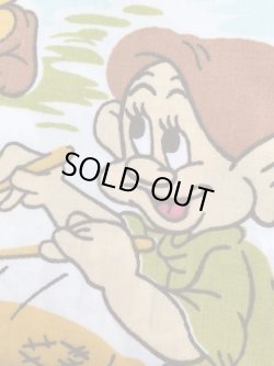 画像7: SNOW WHITE AND SEVEN DWARFS VINTAGE  TWIN FLAT SHEETS