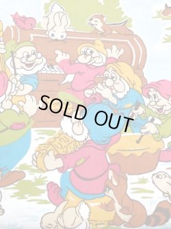 画像9: SNOW WHITE AND SEVEN DWARFS VINTAGE  TWIN FLAT SHEETS