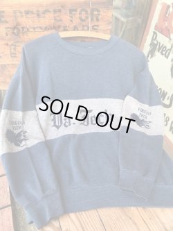 画像2: VIRGINIA TECH UNIVERSITY USED FLOCK PRINT SWEAT SHIRT