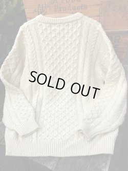 画像2: L.L.BEAN "MADE IN IRELAND" VINTAGE FISHERMAN SWEATER