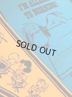 画像6: SNOOPY VINTAGE "ALLERGIC TO MORNING" FELT BANNER