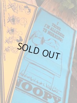 画像5: SNOOPY VINTAGE "ALLERGIC TO MORNING" FELT BANNER