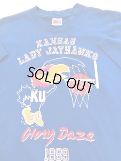 画像1: NIKE "MADE IN USA" 198９'S "KANSAS JAY HAWKS TEAM T-SHIRTS