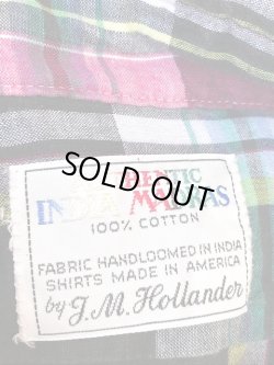 画像4: J.M.HOLLANDER "MADE IN USA" VINTAGE MADRAS.SHIRTS