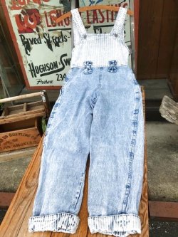 画像2: HICKORY×BLUE DENIM KIDS  VINTAGE OVERALL 