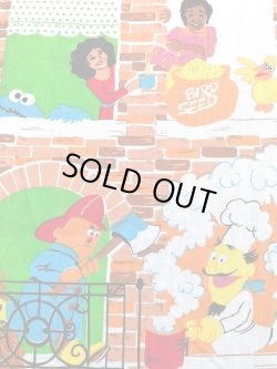 画像5: SESAME STREET "APARTMENT" VINTAGE TWIN FLAT SHEETS