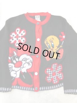 画像1: LOONEY TUNES  ”TWEETY♥SYLVESTER" KIDS VINTAGE KNIT CARDIGAN