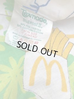 画像7: McDonald's "MADE IN CANADA" 1976'S TWIN SIZE FLAT SHEETS