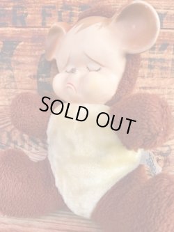 画像3: POUTING BEAR 1950'S KNICKERBOCKER RUBBER FACE DOLL 