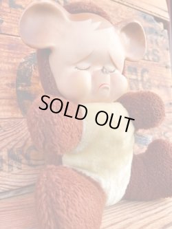 画像2: POUTING BEAR 1950'S KNICKERBOCKER RUBBER FACE DOLL 