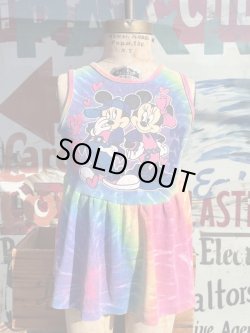 画像1: MICKEY(ᵔᴥᵔ)MINNIE "MADE IN USA" VINTAGE KIDS TIE DYE DRESS