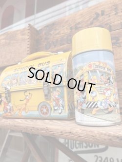 画像25: DISNEY "SCHOOL BUS" 1960'S LUNCH BOX WITH THERMOS