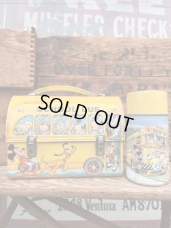 画像8: DISNEY "SCHOOL BUS" 1960'S LUNCH BOX WITH THERMOS