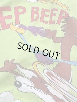 画像14: ROAD RUNNER & WILLE E COYOTE 1970'S "GREEN" TWIN FLAT SHEETS