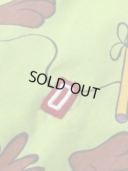 画像11: ROAD RUNNER & WILLE E COYOTE 1970'S "GREEN" TWIN FLAT SHEETS