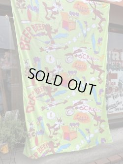 画像16: ROAD RUNNER & WILLE E COYOTE 1970'S "GREEN" TWIN FLAT SHEETS