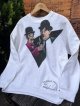  LAUREL AND HARDY "MADE IN USA" HAND PAINTED BY "STEPHEN WEBB" SWEAT SHIRTS