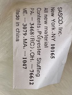 画像3: WHITE BEAR "SASCO.INC" 1980'S D.STOCK PLUSH DOLL 