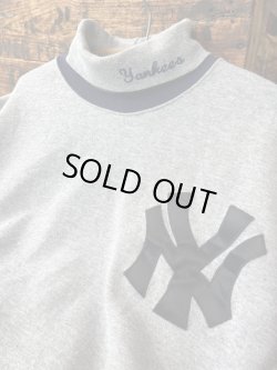 画像8: NEW YORK YANKEES "MADE IN USA" 1990’S HIGH NECK SWEAT SHIRTS