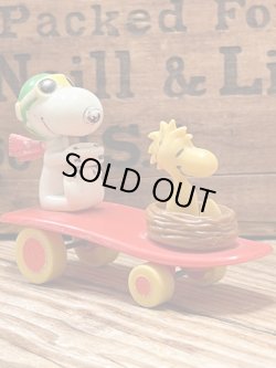 画像3: SNOOPY & WOODSTOCK 1970'S SKATE BOARD TOY