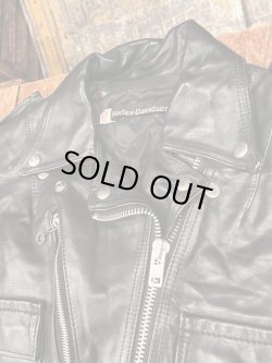 画像5: HARLEY DAVIDSON 1980'S  "32"  LETHER RIDERS JACKET
