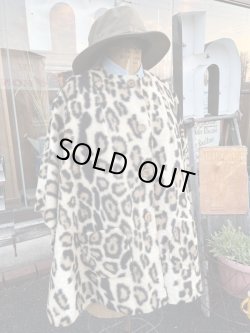 画像5: LEOPARD FAKE FUR VINTAGE PONCHO COAT