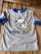 SNOOPY "WORK OUT" MADE IN USA" KIDS VINTAGE T-SHIRTS
