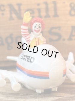 画像2: McDonald's × UNITED AIRLINES " 1990'S Ronald McDonald" WHITE AIRPLANE