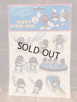 画像1: CALIFORNIA RAISINS 1980'S D.STOCK PUFFY STICKER SET