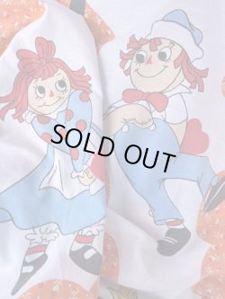 画像1: RAGGEDY ANN & ANDY VINTAGE TWIN FITTED SHEETS