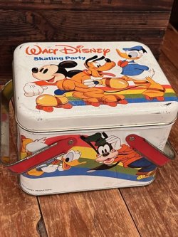 画像1: DISNEY "SKATING PARTY" 1970'S METAL CAN BAG