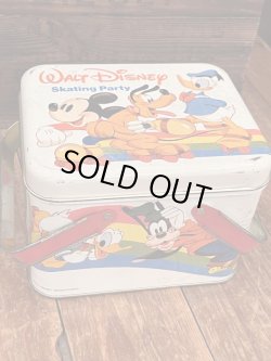 画像1: DISNEY "SKATING PARTY" 1970'S METAL CAN BAG