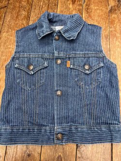 画像1: LEVI'S "MADE IN USA" KIDS STRIPE DENIM VEST